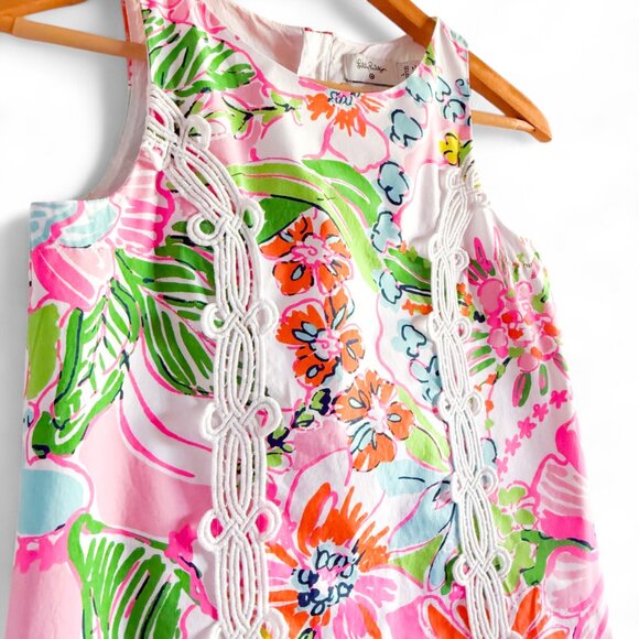Lilly Pulitzer X Target Sleeveless Summer Shift Dress Lace Girls 10-12 L Pink - Picture 4 of 9